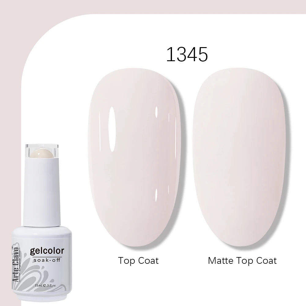 Arte Clavo Gel Nail Polish 400 Colors15ml Semi Permanent Gel Varnish Base Top Coat Nail Art Manicure Soak Off LED UV Salon Gel
