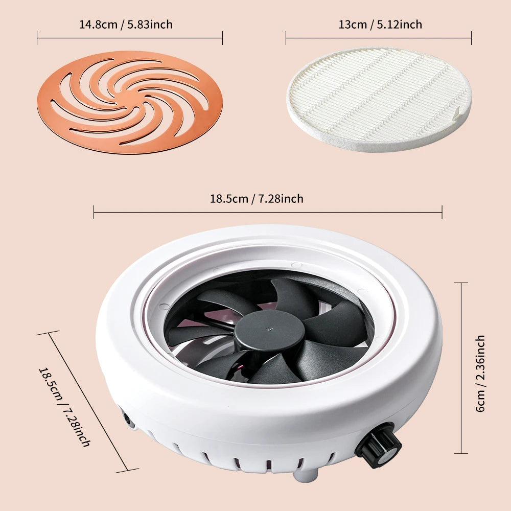 Powerful 4500rpm Nail Vacuum Cleaner Professional Nail Polishing Vacuum Cleaner Removable Filter Vacuum Cleaner