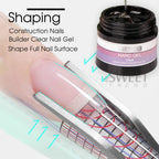 30g Reinforce Nail Glue Gel UV Finger Builder Tools Soak Off Model Hard Gel Thick No Wipe Top Coat Manicure Construction Prolong