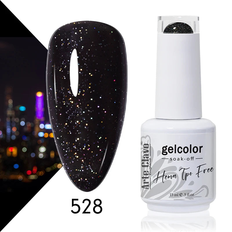 Arte Clavo 15ml HEMA FREE TPO FREE Gel Nail Polish Nail Supply Wholesale Soak Off UV LED Gel Lacquer Nail Art Glitter Polish