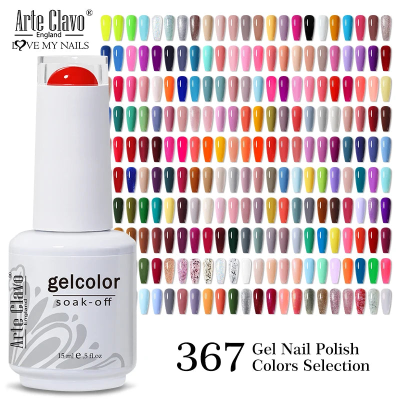 Arte Clavo 15ml HEMA FREE TPO FREE Gel Nail Polish Nail Supply Wholesale Soak Off UV LED Gel Lacquer Nail Art Glitter Polish
