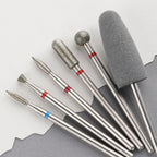 6pcs/set Diamond Sand Nail Files Drill Cuticle Polishing Bit Nail Grinding Head Electric Manicure Set for Removing Acrylic