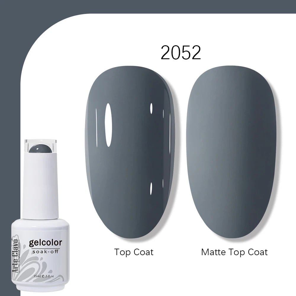 Arte Clavo Gel Nail Polish 400 Colors15ml Semi Permanent Gel Varnish Base Top Coat Nail Art Manicure Soak Off LED UV Salon Gel