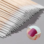 100Pcs Wooden Swab Sticks for Cleaning Detailing Nail Polish Removal Manicure Art Tools Cotton Tip Bud Correctors