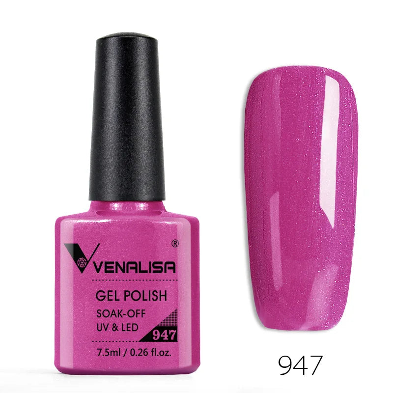 Venalisa 7.5ml Fashion Shiny Soak Off UV Gel Nail Gel Polish Cosmetics Nail Art Manicure Nails Gel Polish Tips Nail Varnish