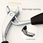 Heavy-Duty Nail Clippers Prevent splashing Wide Fingernail Clipper Thick Hard Toenail Cutter Arc Blade Manicure Scissor Tools