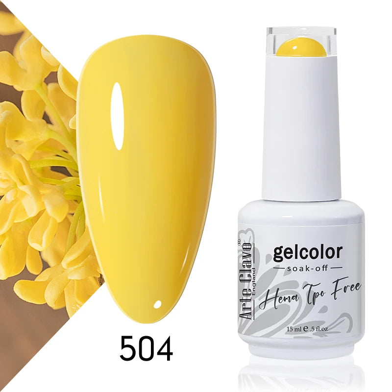 Arte Clavo 15ml HEMA FREE TPO FREE Gel Nail Polish Nail Supply Wholesale Soak Off UV LED Gel Lacquer Nail Art Glitter Polish