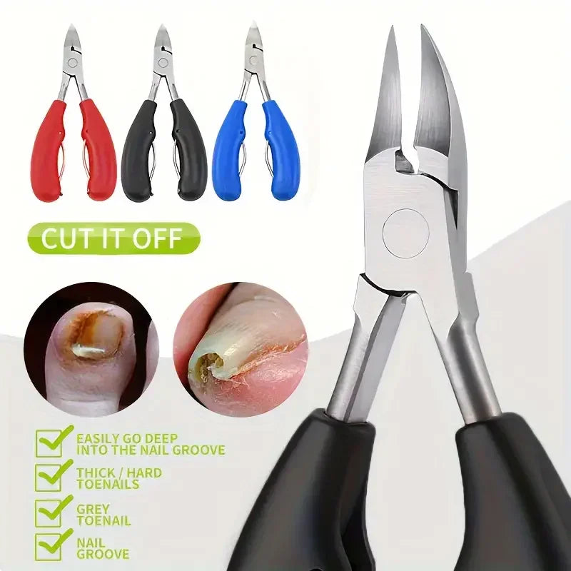 Nail Clippers Professional Hawkbill with Nail Pick Trimmer for Ingrown Toenails Paronychia Cutter for Unisex Home Foot Care Tool