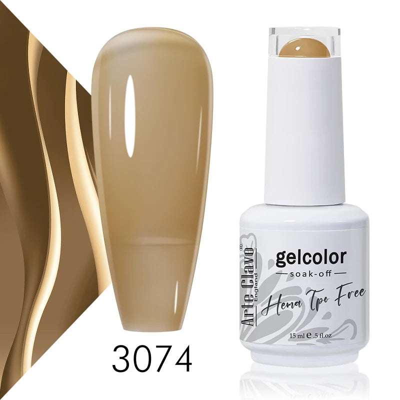 Arte Clavo 15ml HEMA FREE TPO FREE Gel Nail Polish Nail Supply Wholesale Soak Off UV LED Gel Lacquer Nail Art Glitter Polish