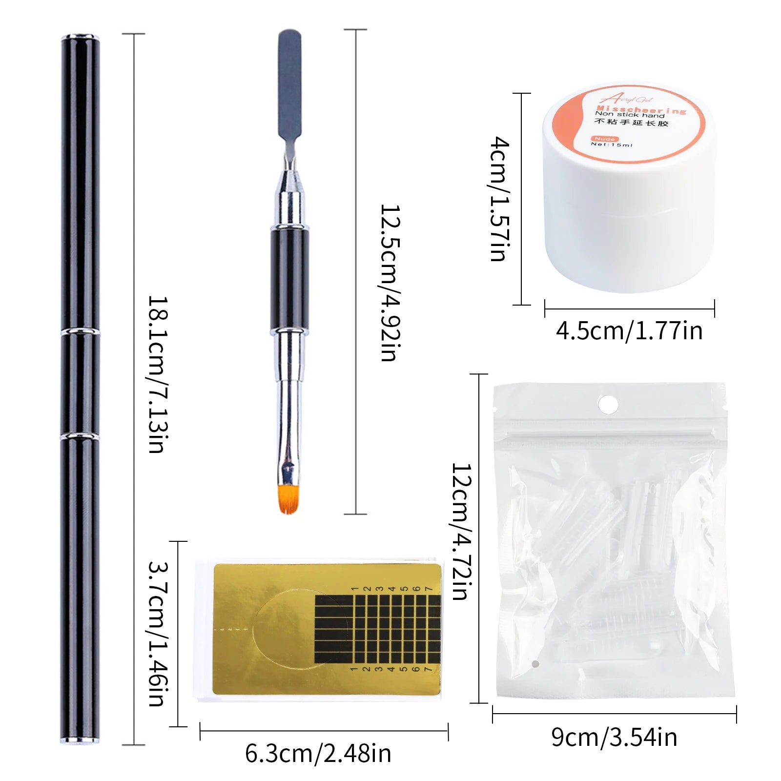 7pcs15ml Nail Extension Gel Set Solid Nail Extension Gel Non-Stick 3d Sculpture Phototherapy Uv Gel Rapid Molding Gel Nail Piece