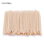 50/100pcs Nail Art Pusher Orange Wood Sticks Cuticle Pusher Remover Rhinestones Dotting Removal Manicure Pedicure Care Tools