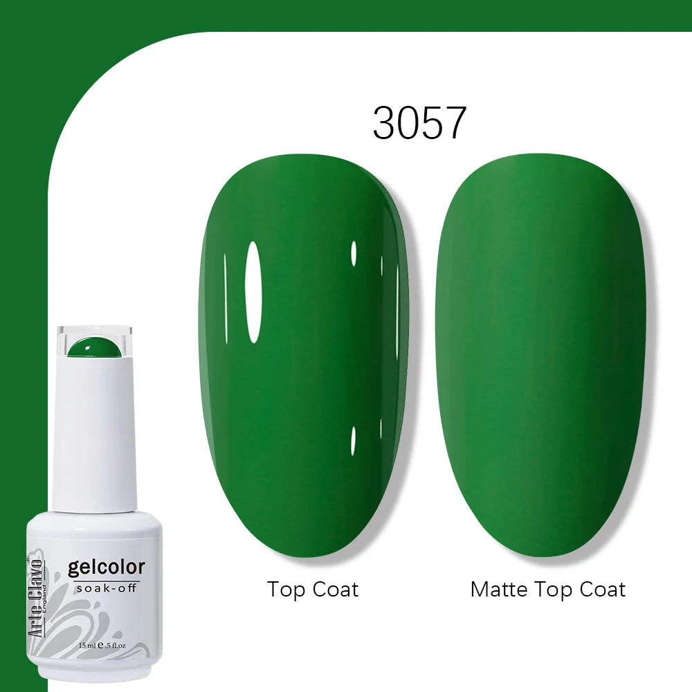 Arte Clavo Gel Nail Polish 400 Colors15ml Semi Permanent Gel Varnish Base Top Coat Nail Art Manicure Soak Off LED UV Salon Gel