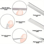 7 Pcs Ingrown Toenail File and Lifters Set, Stainless Steel Ingrown Toenail Removal Kit, Under Nail Cleaner Pedicure Tools