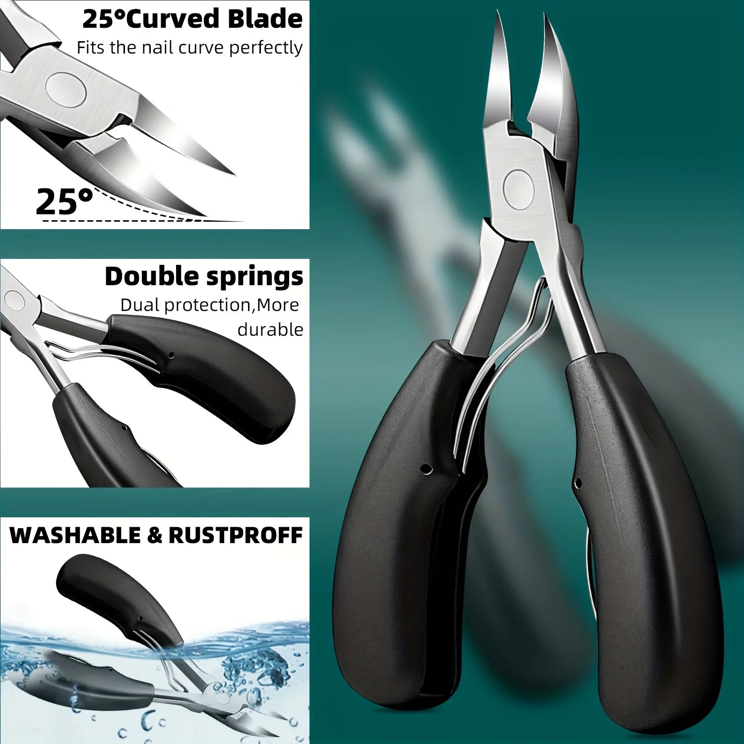 1/11/12pcs Stainless Steel Toenail Cuticle Removal Kit,Eagle beak nail clippers,Ideal for Men Women Suitable for Toenails