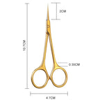 Stainless Steel Cuticle Scissors Dead Skin Remover For Nails Art Clippers Russian Nail Scissors Manicure Curved Tip Scissor