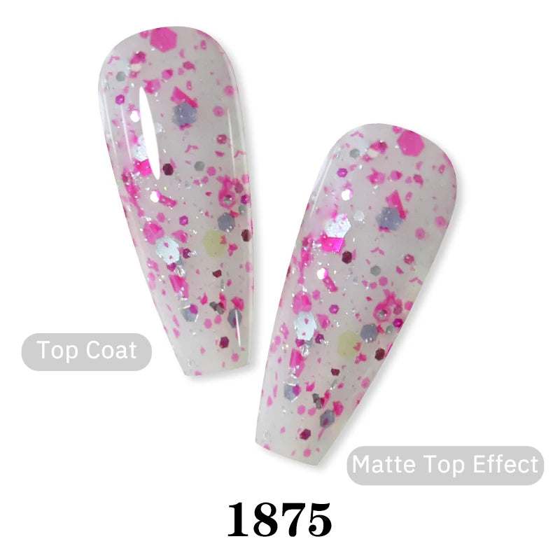Arte Clavo Glitter Gel Nail 15ml Semi Permanent Soak Off UV Gel Varnish Nail Manicure Top Base Coat Gel Polish Art Decoration