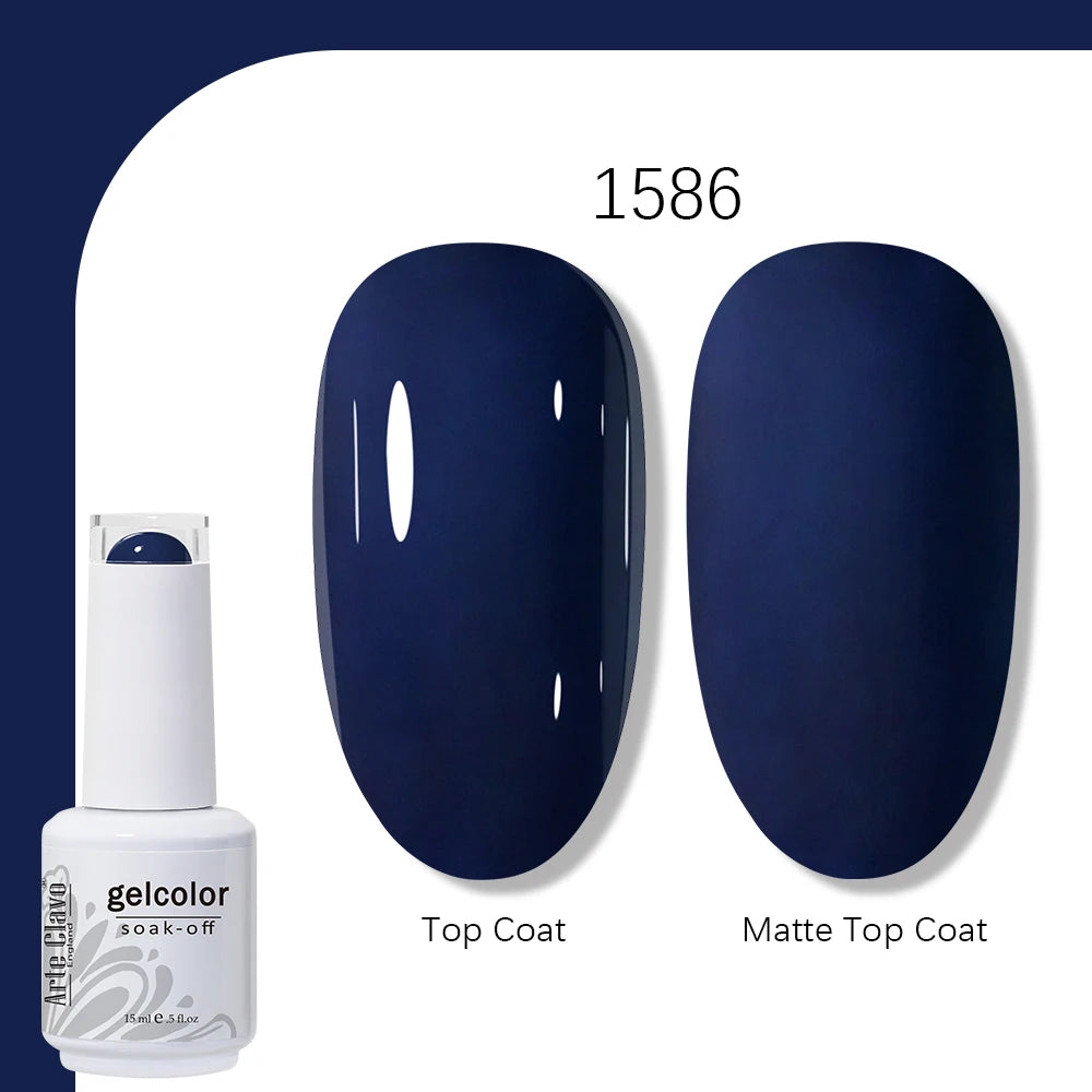 Arte Clavo Gel Nail Polish 400 Colors15ml Semi Permanent Gel Varnish Base Top Coat Nail Art Manicure Soak Off LED UV Salon Gel