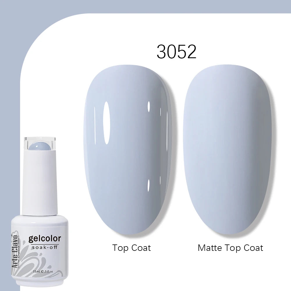 Arte Clavo Gel Nail Polish 400 Colors15ml Semi Permanent Gel Varnish Base Top Coat Nail Art Manicure Soak Off LED UV Salon Gel