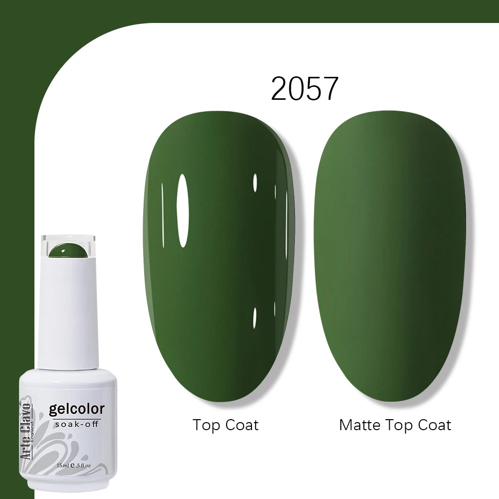 Arte Clavo Gel Nail Polish 400 Colors15ml Semi Permanent Gel Varnish Base Top Coat Nail Art Manicure Soak Off LED UV Salon Gel