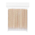 100Pcs Wooden Swab Sticks for Cleaning Detailing Nail Polish Removal Manicure Art Tools Cotton Tip Bud Correctors