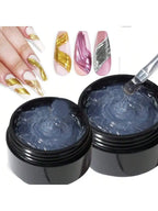 5ml 3D Clear Nail Gel and Nail Art Mirror Powder Create metallic three-dimensional nail art 3D Painting Gel