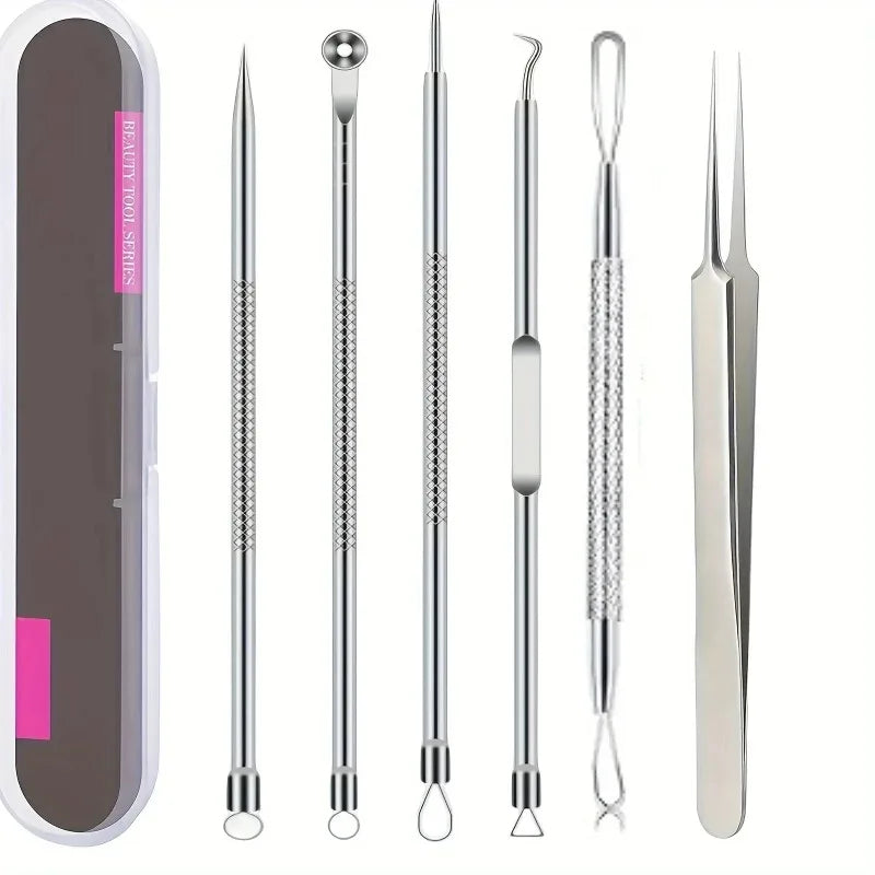 Ultra-Precise Acne And Blackhead Removal Tool Set pro Pimple Tweezers for Effective Face Care And Skin Purification