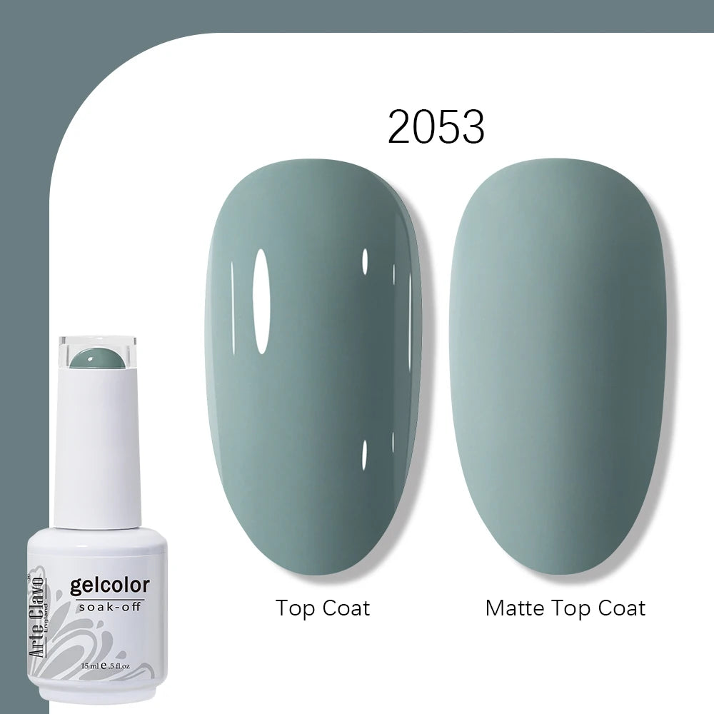 Arte Clavo Gel Nail Polish 400 Colors15ml Semi Permanent Gel Varnish Base Top Coat Nail Art Manicure Soak Off LED UV Salon Gel