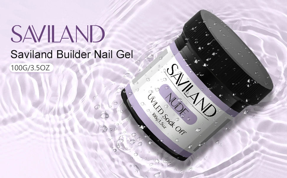 SAVILAND 100g Extension Nail Gel White Clear Nude Building UV LED Gel For Nails Finger Extension Nail Art Salon DIY Manicure Set