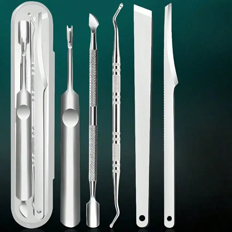 5/6PCS Professional Stainless Steel Ingrown Toenail Clipper Set -Precision Podiatry Tools for Dead Skin Trimming & Pedicure Care