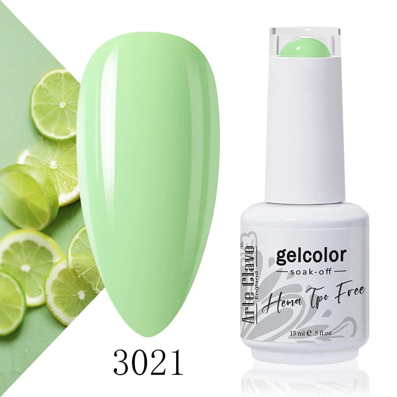 Arte Clavo 15ml HEMA FREE TPO FREE Gel Nail Polish Nail Supply Wholesale Soak Off UV LED Gel Lacquer Nail Art Glitter Polish