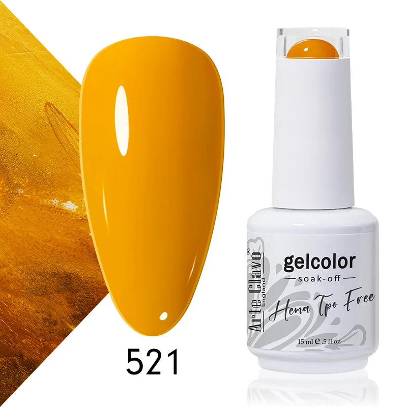 Arte Clavo 15ml HEMA FREE TPO FREE Gel Nail Polish Nail Supply Wholesale Soak Off UV LED Gel Lacquer Nail Art Glitter Polish