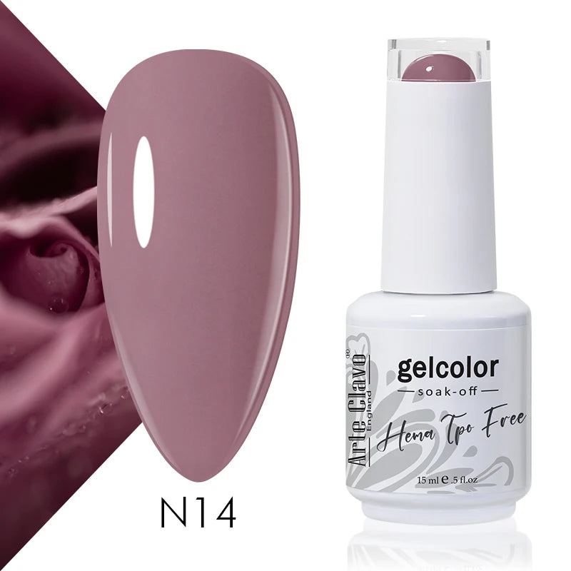 Arte Clavo 15ml HEMA FREE TPO FREE Gel Nail Polish Nail Supply Wholesale Soak Off UV LED Gel Lacquer Nail Art Glitter Polish