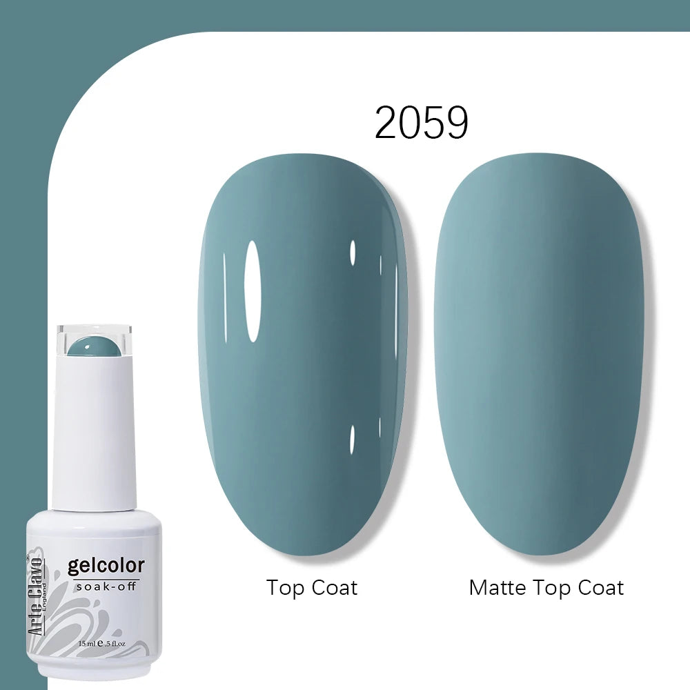 Arte Clavo Gel Nail Polish 400 Colors15ml Semi Permanent Gel Varnish Base Top Coat Nail Art Manicure Soak Off LED UV Salon Gel
