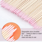 100/300/500 Nails Wooden Tip Cotton Stick Buds Disposable Ultra-Detail Corrector Nail Polish Remover Clean Sticks Manicure Tools