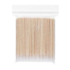 100Pcs Wooden Swab Sticks for Cleaning Detailing Nail Polish Removal Manicure Art Tools Cotton Tip Bud Correctors