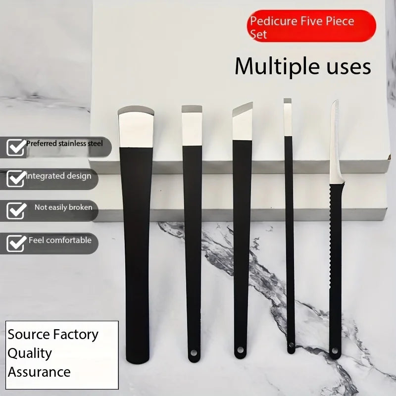 Professional Ingrown Toenail & Callus Remover Kit - 8PC Stainless Steel Pedicure Tools for Hard Skin Care, Nail Knife & Blade