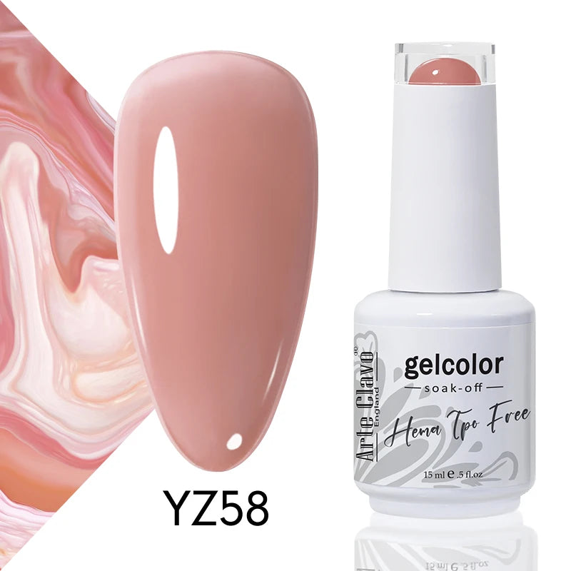 Arte Clavo 15ml HEMA FREE TPO FREE Gel Nail Polish Nail Supply Wholesale Soak Off UV LED Gel Lacquer Nail Art Glitter Polish