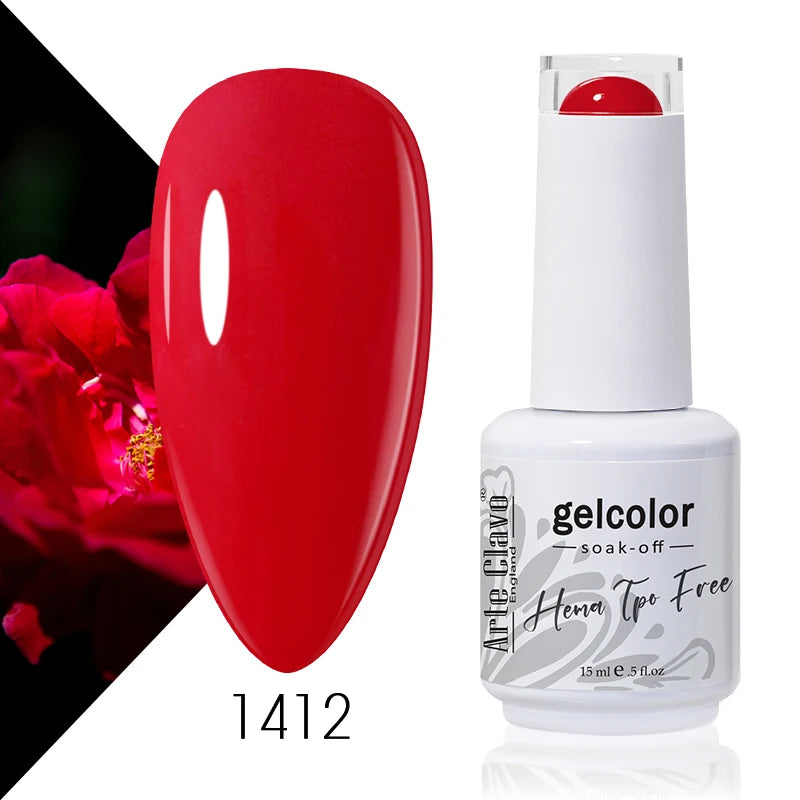 Arte Clavo 15ml HEMA FREE TPO FREE Gel Nail Polish Nail Supply Wholesale Soak Off UV LED Gel Lacquer Nail Art Glitter Polish