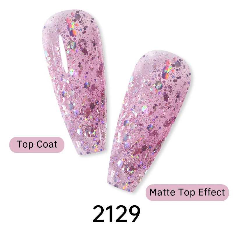 Arte Clavo Glitter Gel Nail 15ml Semi Permanent Soak Off UV Gel Varnish Nail Manicure Top Base Coat Gel Polish Art Decoration