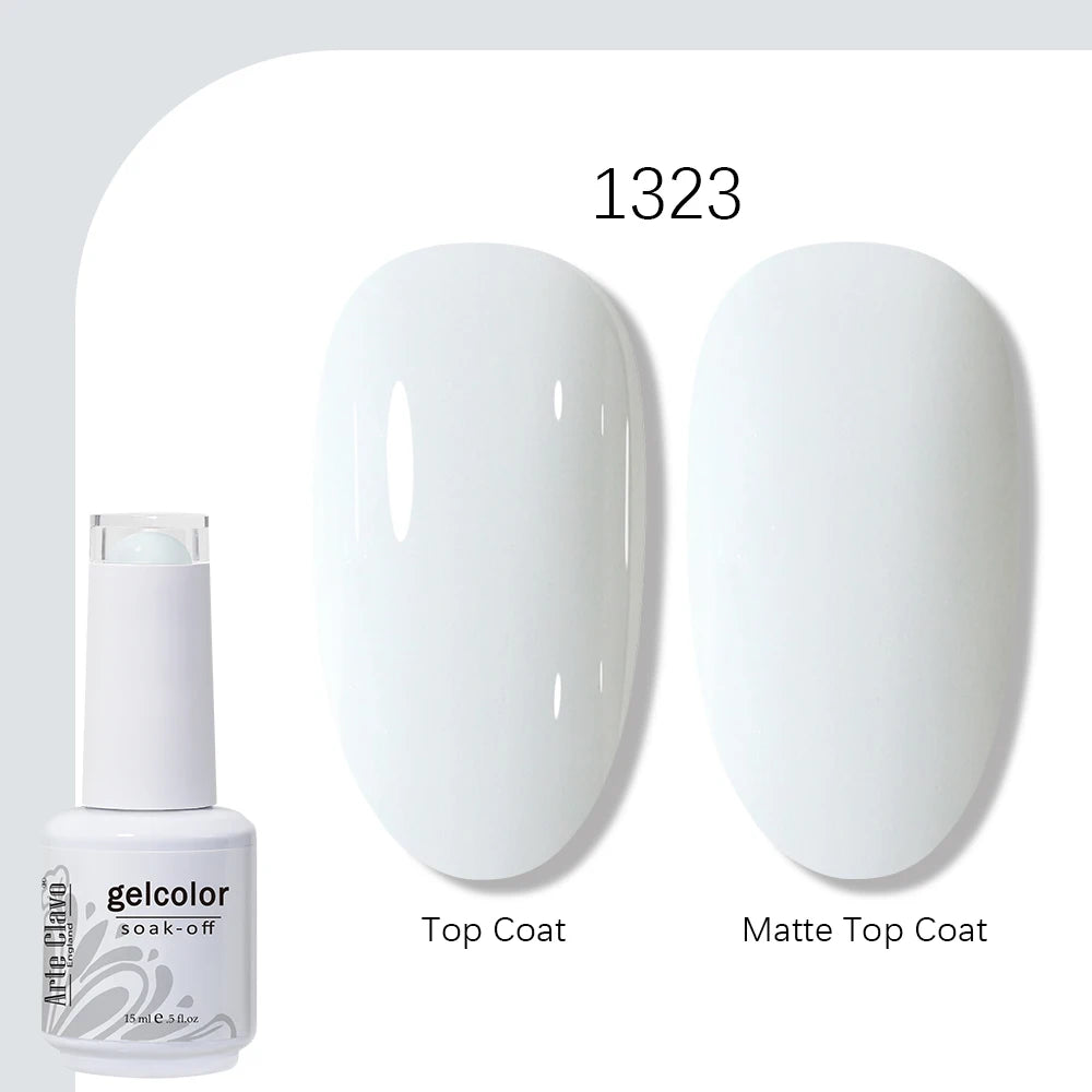 Arte Clavo Gel Nail Polish 400 Colors15ml Semi Permanent Gel Varnish Base Top Coat Nail Art Manicure Soak Off LED UV Salon Gel