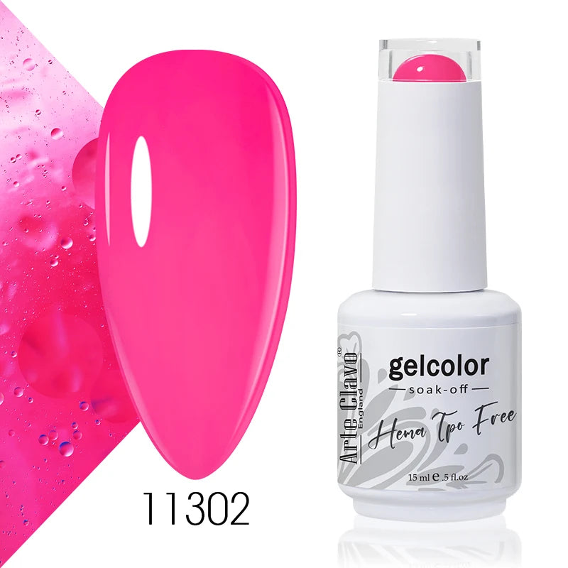 Arte Clavo 15ml HEMA FREE TPO FREE Gel Nail Polish Nail Supply Wholesale Soak Off UV LED Gel Lacquer Nail Art Glitter Polish