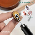 Nailpop Cat Eye Magnet Kit Silver DIY French Wide Rabbit Heart Nail Art Salon Professional Gel Polish Cat Eye Nail Tools 1 set