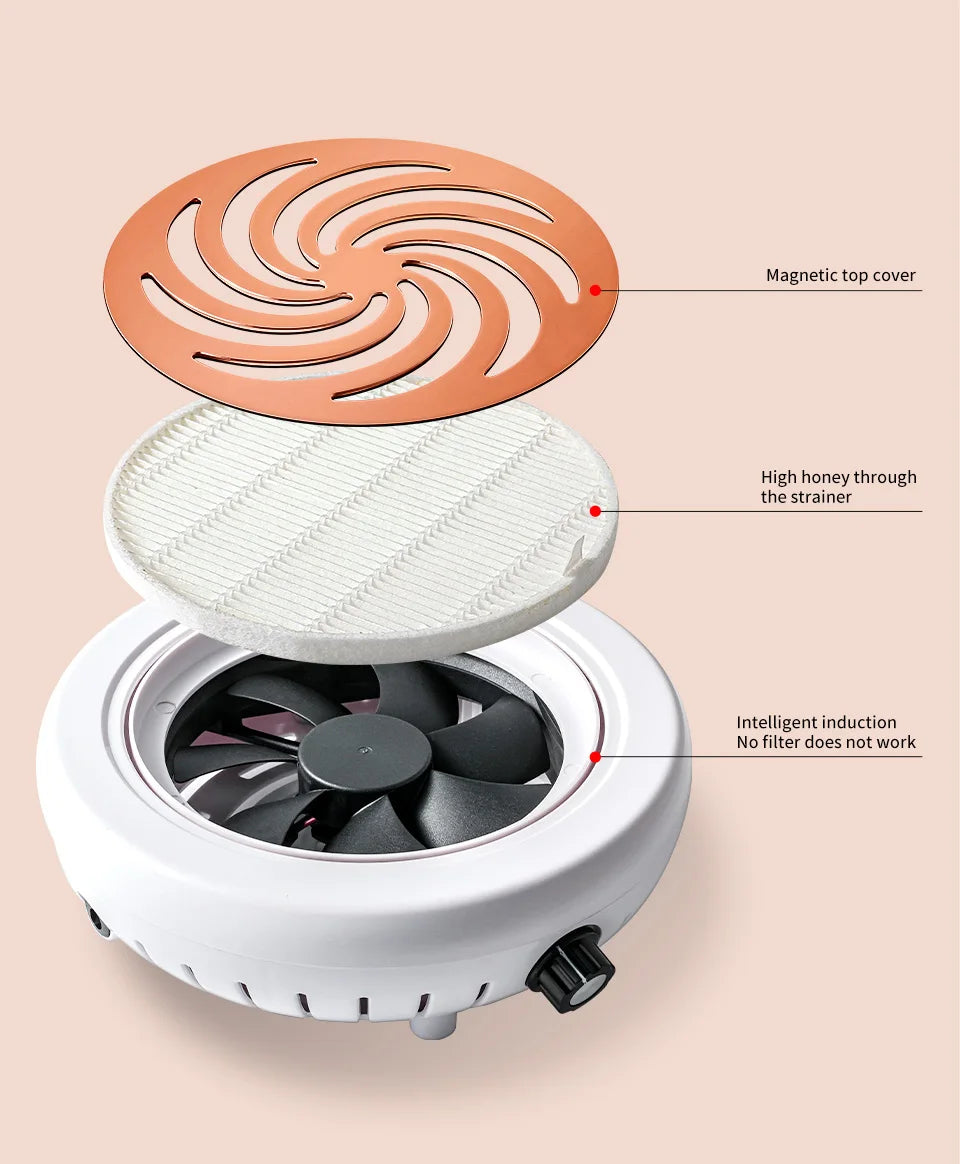 Powerful 4500rpm Nail Vacuum Cleaner Professional Nail Polishing Vacuum Cleaner Removable Filter Vacuum Cleaner