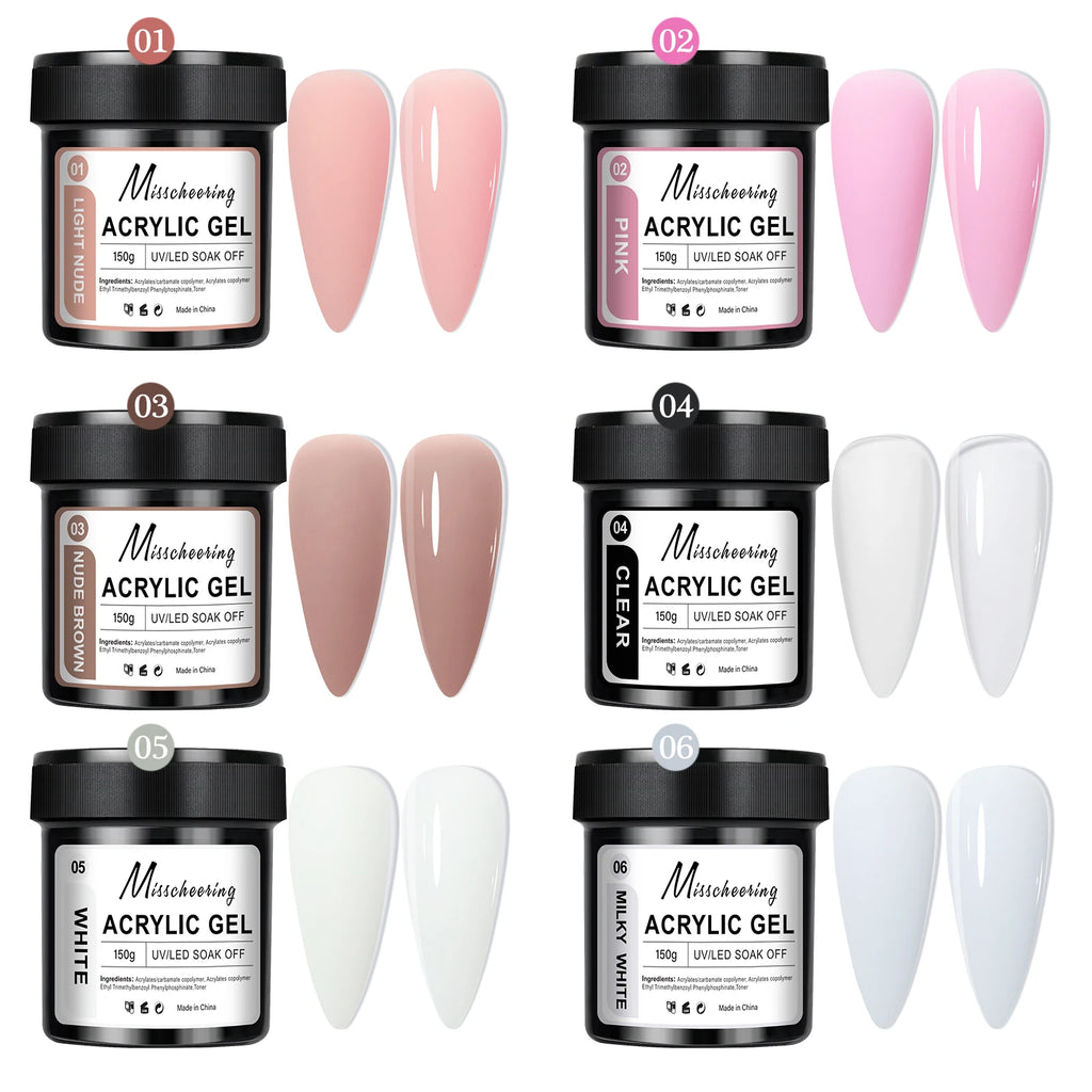 1Jar 100/150g Poly Nail Gel UV LED Cured Builder Nail Gel Acrylic Crystal Nail Extension Gel For Nails DIY At Home Salon