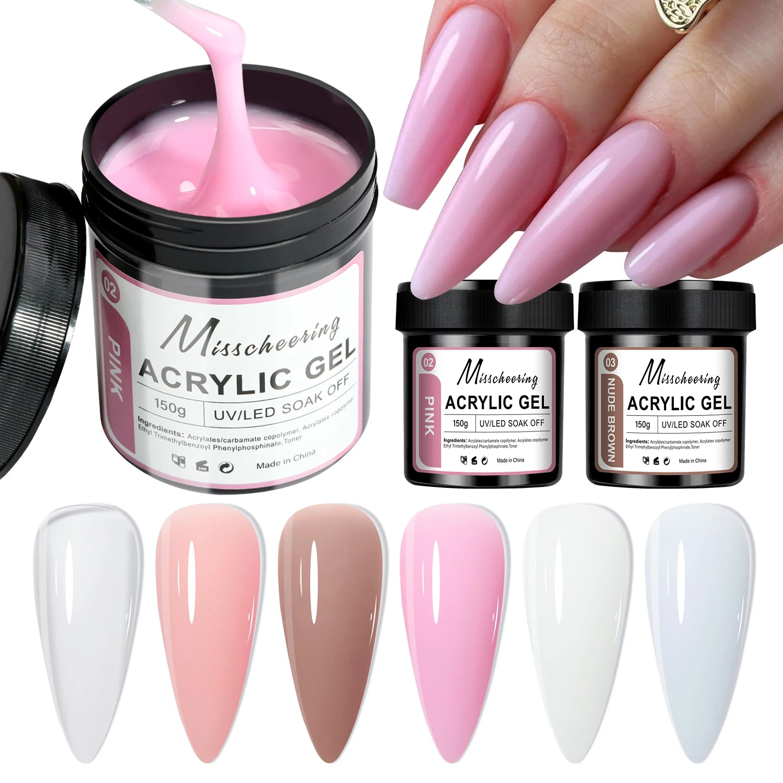 1Jar 100/150g Poly Nail Gel UV LED Cured Builder Nail Gel Acrylic Crystal Nail Extension Gel For Nails DIY At Home Salon
