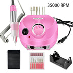 35000RPM Electric Nail Drill Professional Manicure Machine Nail Sander Set Nail Drill Bit Portable Nail Salon Polisher Equipment