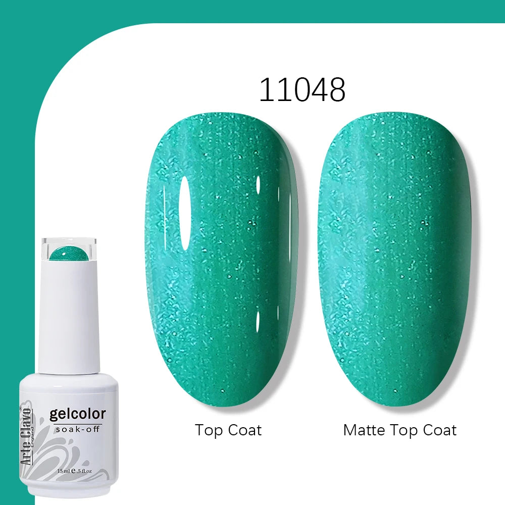 Arte Clavo Gel Nail Polish 400 Colors15ml Semi Permanent Gel Varnish Base Top Coat Nail Art Manicure Soak Off LED UV Salon Gel