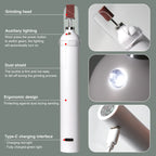 2IN1 Electric Nail Drill Machine&UV Lamp Rechargeable Portable Nails Polisher Drill File Pen for Manicure Gel Acrylic Polishing