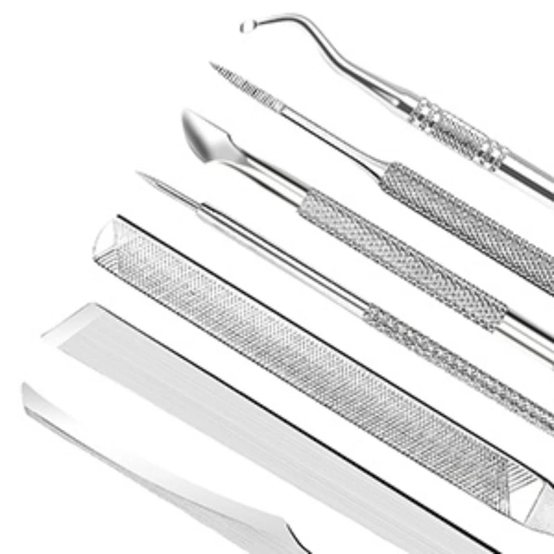 7 Pcs Ingrown Toenail File and Lifters Set, Stainless Steel Ingrown Toenail Removal Kit, Under Nail Cleaner Pedicure Tools