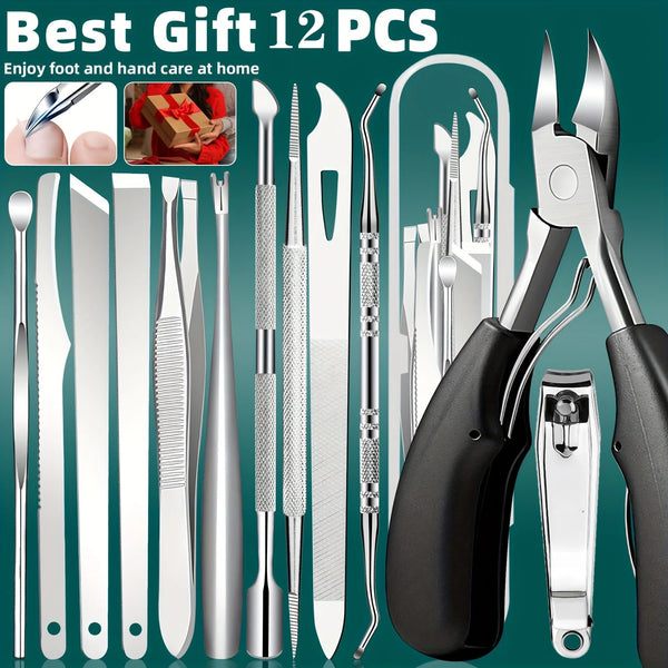 1/11/12pcs Stainless Steel Toenail Cuticle Removal Kit,Eagle beak nail clippers,Ideal for Men Women Suitable for Toenails
